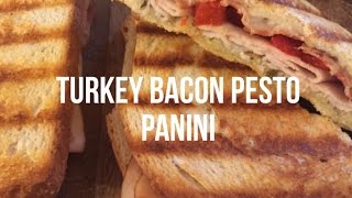 Turkey, Bacon, Pesto Grilled Panini | What's for Dinner | The Green Notebook