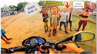 Kids Reaction To a Biker || bache exicted hogaye dekhke |#shorts #shortsvideo #shortsfeed