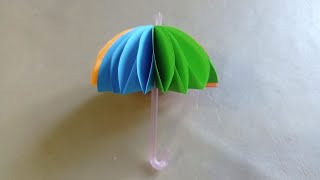 How To Make Colourful Paper Umbrella | Easy Paper Umbrella | Umbrella Origami | Faiez Art And Craft