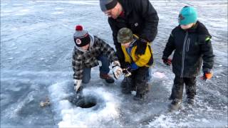 Grandkids Ice Fishing