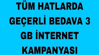 TÜM HATLARDA GECELERİ HEDİYE İNTERNET KAMPANYASI #hediye #internet #turkcellinternethilesi