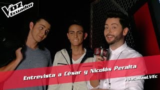 Entrevista a César y Nicolás Peralta - Batallas - T2 - La Voz Ecuador