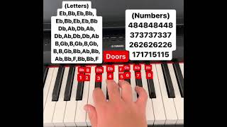 Elevator Jam piano tutorial (letters and numbers)