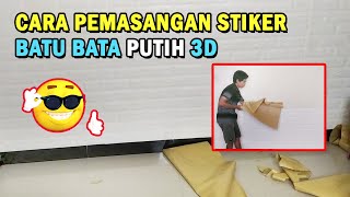 REVIEW STIKER DINDING BATA PUTIH 3D BESERTA PEMASANGANNYA