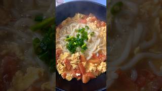 Egg Tomato Udon Noodles/Delicious and Easy meal /Egg Tomato Noodles Soup!!