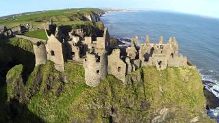 FPV Flight over Dunluce Castle Co Antrim North Coast 2