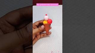 সুপার ক্লে দিয়ে বানালাম ছোট্ট cone আইসক্রিম🍦#ytshorts #diycrafts #diy #clay #clayart #shorts