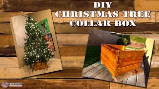 DIY Christmas tree collar-box-stand made from pallet wood for less than $5