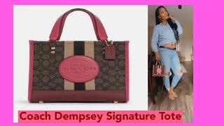 Coach Dempsey Tote 22 Review | Tabitha Marie