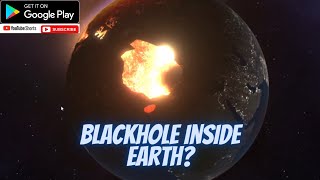 Punching a Hole Through The Earth To Set Off A Black Hole At The Centre #shorts #Android Solar Smash