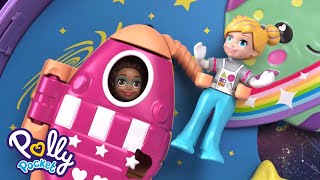 Shani and Polly Go To Space!! | Polly Pocket Rainbow Space Adventure | 3D Cartoon for Kids