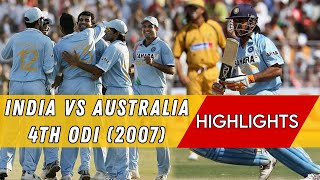 India vs Australia 4th ODI (2007)| Indian Bowlers Shine in Chandigarh to Keep Series Alive