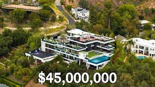 Inside a $45,000,000 Los Angeles Modern MEGA MANSION