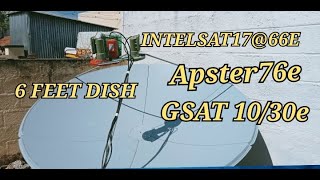 INTELSAT 17 66E Clamping 76E & 83E Solid 6 Feet dish