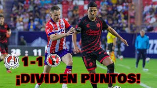 SAN LUIS Y XOLOS EMPATAN EN LIGA MX JORNADA 4 APERTURA 2024 🏆 EN ZONA FUT