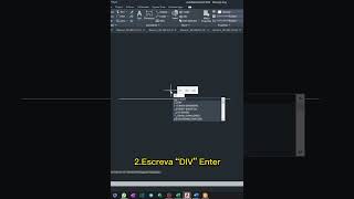 PÍLULAS DO AUTOCAD- Como PARTIR Linhas no AutoCAD usando o comando DIV #shorts