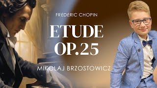 Chopin: Etude op. 25 no. 7 in C sharp minor(Mikolaj Brzostowicz,/10 years old/ Poland)