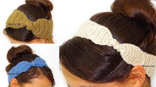 How to Make the Knotted Bow Headband or Earwarmer - Free Crochet Pattern | Yay For Yarn