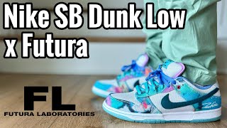 Nike SB Dunk Low x Futura Laboratories “Bleached Aqua” Review & On Feet