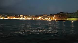 Chania  Harbour at night