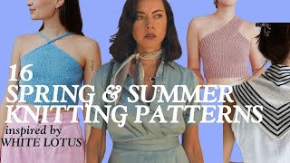 16 summer knitting patterns - italy vacation inspired! tanks, tees, scarves, bags, & sweaters