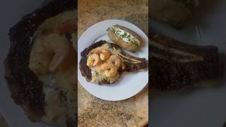 Steak and Creamy Shrimp | Surf & Turf #surfandturf #castironcooking