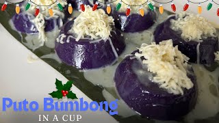 Puto Bumbong In A Cup | Purple Steamed Rice