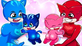 Catboy Heartwarming Family Reunion - Catboy's Family Story | PJ MASKS 2D Animation