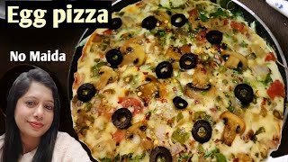 Egg Pizza Recipe | Pizza Without Oven | अंडे का पिज़्ज़ा कैसे बनाये | My kitchen Recipe