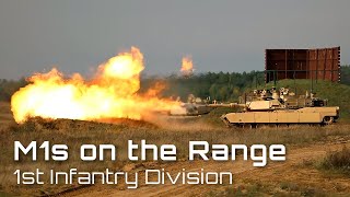 1st Infantry Division M1s on the Range