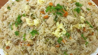 How to make chicken masala egg fried rice at home