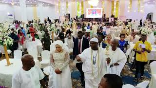 Watch How Olori Mariam Ogunwusi And Husband Ooni Of Ife Step Out To Welcome The First Lady