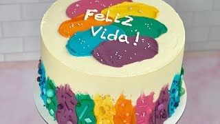 Armado de torta decorada con buttercream