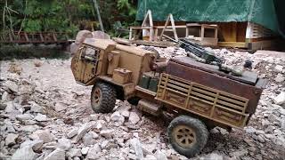 HEMTT Oshkosh Gun Truck on patrol.HEMTT Oshkosh Gun Truck на патруле.RC Truck Fayee F004A