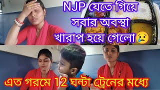 এত গরমে 12 ঘন্টা ট্রেনের মধ্যে🥵NJP যেতে গিয়ে সবার অবস্থা খারাপ হয়ে গেলো😢 #krishnariya#trainjourney