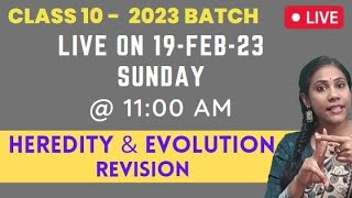 Heredity & Evolution Class 10 Science LIVE class