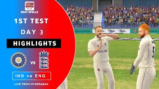 India vs England | 1st Test Day 3 Highlights | IND vs ENG Day 3 Full Match Highlights 2024