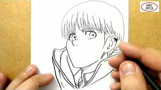 VERY EASY, how to draw attack on titan , manga from japan / quick sketch attack on titan