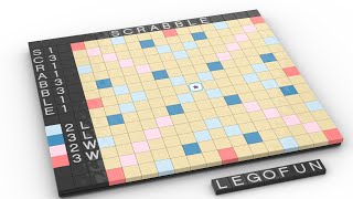 Scrabble game, LEGO variation, speed build, MOC