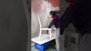 Painting Chairs #hvlp #paintsprayer #spraygun #paintingfurniture #diy