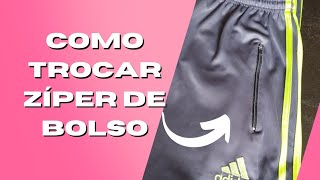 Troca de zíper de bolso de calça ou shorts