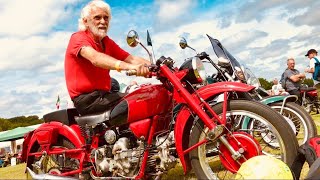 POPHAM AIRFIELD Motorcycles MOTO GUZZI Kick-Start & Rev-Up at Classic Bike Show and Autojumble + BSA