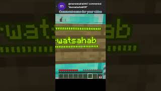 Comment your name for the next video (Marwatsahab & Taha & Ali & Majed & Ishu) #shoutout #minecraft