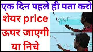 एक दिन पहले ही पता करो शेयर price ऊपर जाएगी या निचे | today market analysis | nifty prediction 2024