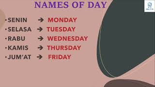 Mengenal Nama-Nama hari | Names of day