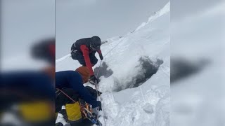 Sherpa Crevasse Fall · Rescued by Fellow Sherpas