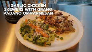 The Best Garlic Chicken Skewers With Grano Padano or Parmesan