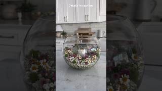 DIY Flower Garden Candle Centerpiece