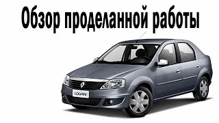 Обзор проделанной работы Renault Logan