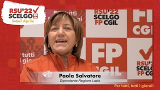 Rsu22: le parole di Paola, candidata della Fp Cgil